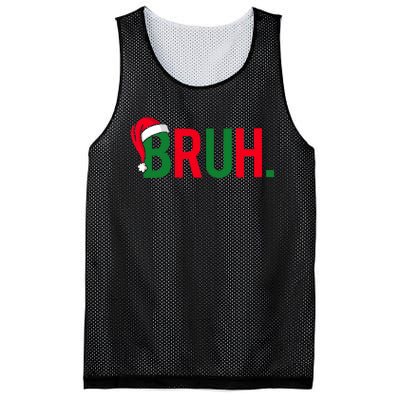 Funny Bruh Merry Christmas Pajama Family Meme Xmas Mesh Reversible Basketball Jersey Tank