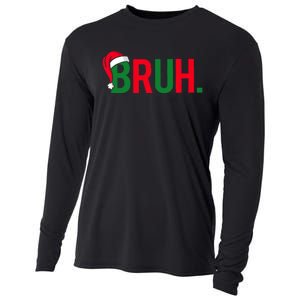 Funny Bruh Merry Christmas Pajama Family Meme Xmas Cooling Performance Long Sleeve Crew