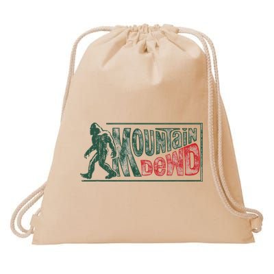Funny Bigfoot Mountain Dude Hiking Camping Retro Gift Drawstring Bag