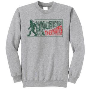 Funny Bigfoot Mountain Dude Hiking Camping Retro Gift Tall Sweatshirt