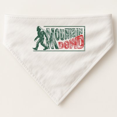 Funny Bigfoot Mountain Dude Hiking Camping Retro Gift USA-Made Doggie Bandana