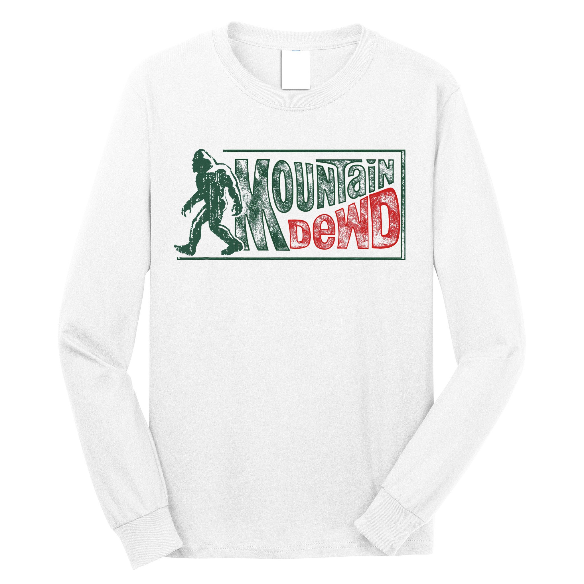 Funny Bigfoot Mountain Dude Hiking Camping Retro Gift Long Sleeve Shirt