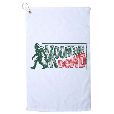 Funny Bigfoot Mountain Dude Hiking Camping Retro Gift Golf Towel