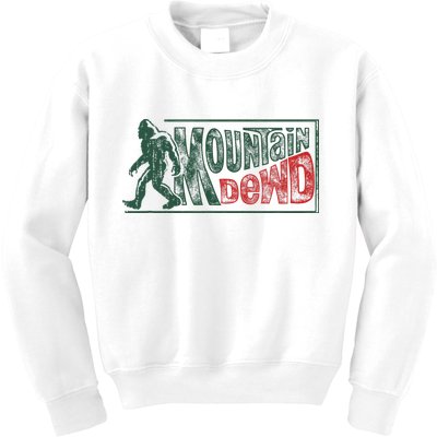 Funny Bigfoot Mountain Dude Hiking Camping Retro Gift Kids Sweatshirt