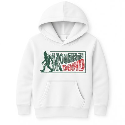 Funny Bigfoot Mountain Dude Hiking Camping Retro Gift Kids Hoodie