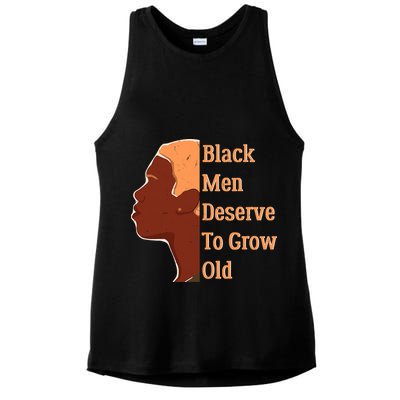 Funny Black M.e.n Deserve To Grow Old Black History Month Ladies PosiCharge Tri-Blend Wicking Tank