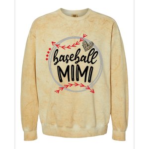 Funny Baseball Mimi Leopard Baseball Lovers Colorblast Crewneck Sweatshirt