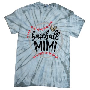 Funny Baseball Mimi Leopard Baseball Lovers Tie-Dye T-Shirt