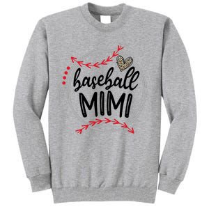 Funny Baseball Mimi Leopard Baseball Lovers Tall Sweatshirt