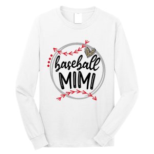 Funny Baseball Mimi Leopard Baseball Lovers Long Sleeve Shirt