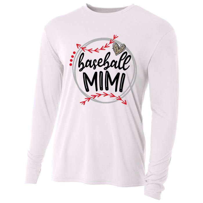 Funny Baseball Mimi Leopard Baseball Lovers Cooling Performance Long Sleeve Crew