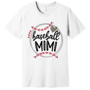 Funny Baseball Mimi Leopard Baseball Lovers Premium T-Shirt