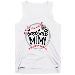 Funny Baseball Mimi Leopard Baseball Lovers Tank Top