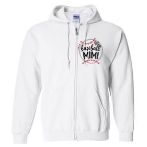 Funny Baseball Mimi Leopard Baseball Lovers Full Zip Hoodie