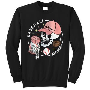 Funny Baseball Mama Skull Happy Mother's Day Funny Gift Sweatshirt