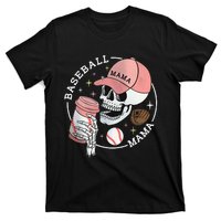 Funny Baseball Mama Skull Happy Mother's Day Funny Gift T-Shirt