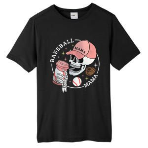 Funny Baseball Mama Skull Happy Mother's Day Funny Gift Tall Fusion ChromaSoft Performance T-Shirt