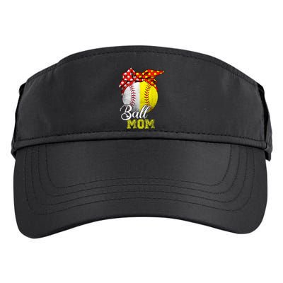 Funny Ball Mom Softball Baseball Gifts For Women Mothers Day Adult Drive Performance Visor