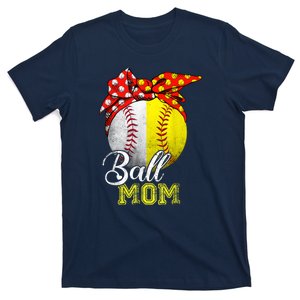 Funny Ball Mom Softball Baseball Gifts For Women Mothers Day T-Shirt