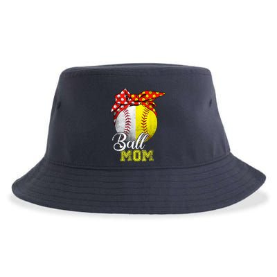 Funny Ball Mom Softball Baseball Gifts For Women Mothers Day Sustainable Bucket Hat