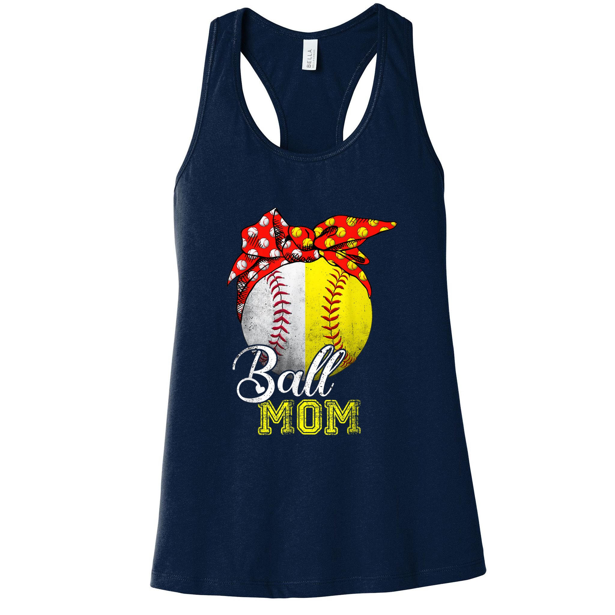 Funny Ball Mom Softball Baseball Gifts For Women Mothers Day Womens Tank Top