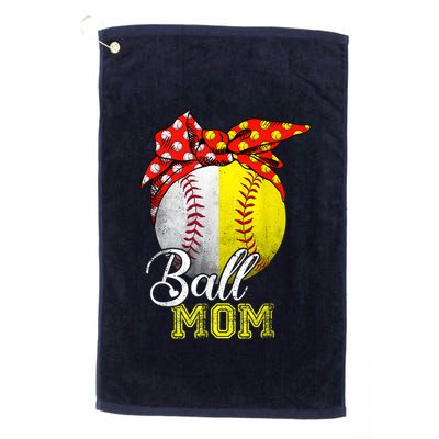 Funny Ball Mom Softball Baseball Gifts For Women Mothers Day Golf Towel