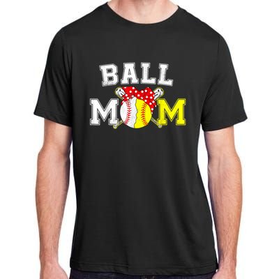 Funny Ball Mom Softball Baseball Gifts For Women Mothers Day Adult ChromaSoft Performance T-Shirt