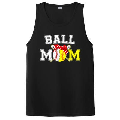 Funny Ball Mom Softball Baseball Gifts For Women Mothers Day PosiCharge Competitor Tank