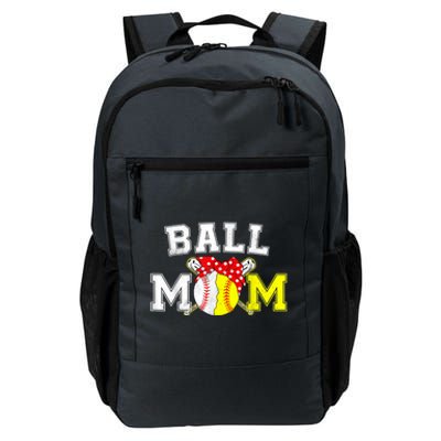 Funny Ball Mom Softball Baseball Gifts For Women Mothers Day Daily Commute Backpack