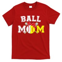 Funny Ball Mom Softball Baseball Gifts For Women Mothers Day T-Shirt