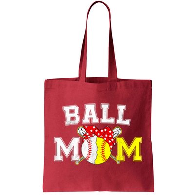 Funny Ball Mom Softball Baseball Gifts For Women Mothers Day Tote Bag