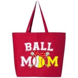 Funny Ball Mom Softball Baseball Gifts For Women Mothers Day 25L Jumbo Tote