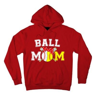 Funny Ball Mom Softball Baseball Gifts For Women Mothers Day Tall Hoodie