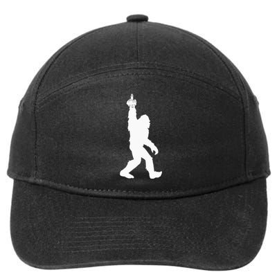 Funny Bigfoot Middle Finger For Squatch Believers 7-Panel Snapback Hat