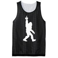 Funny Bigfoot Middle Finger For Squatch Believers Mesh Reversible Basketball Jersey Tank