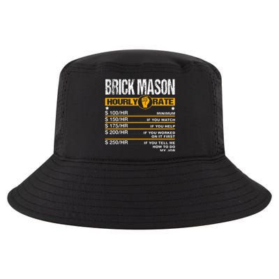 Funny Brick Mason Hourly Rate Bricklayer Labor Rates Cool Comfort Performance Bucket Hat