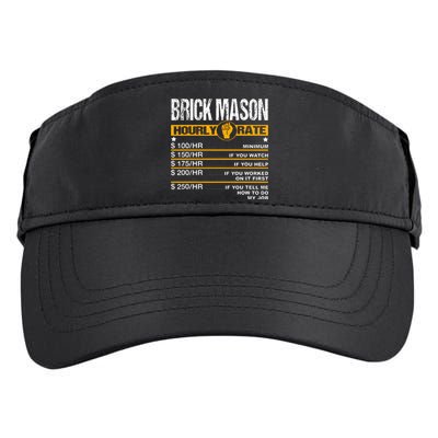 Funny Brick Mason Hourly Rate Bricklayer Labor Rates Adult Drive Performance Visor