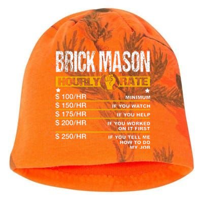 Funny Brick Mason Hourly Rate Bricklayer Labor Rates Kati - Camo Knit Beanie