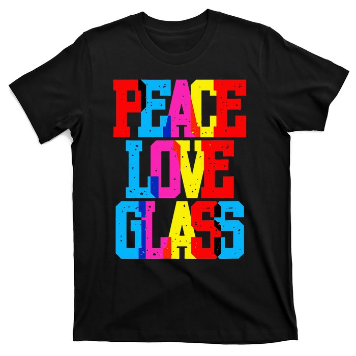 Funny Blown Mosaic Stained Fused Glass Artist Peace T-Shirt