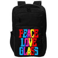 Funny Blown Mosaic Stained Fused Glass Artist Peace Impact Tech Backpack