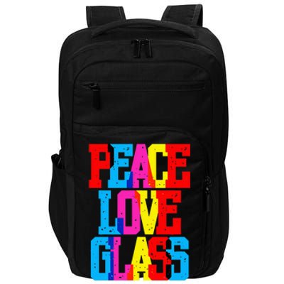 Funny Blown Mosaic Stained Fused Glass Artist Peace Impact Tech Backpack