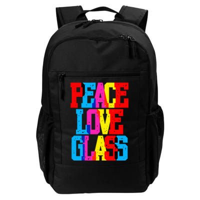 Funny Blown Mosaic Stained Fused Glass Artist Peace Daily Commute Backpack