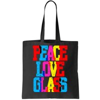 Funny Blown Mosaic Stained Fused Glass Artist Peace Tote Bag