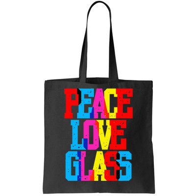 Funny Blown Mosaic Stained Fused Glass Artist Peace Tote Bag