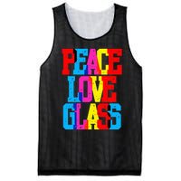 Funny Blown Mosaic Stained Fused Glass Artist Peace Mesh Reversible Basketball Jersey Tank