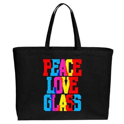 Funny Blown Mosaic Stained Fused Glass Artist Peace Cotton Canvas Jumbo Tote