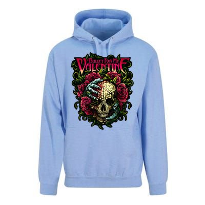 Funny Bullet My Valentine Skull Roses and Red Blood Horror Unisex Surf Hoodie