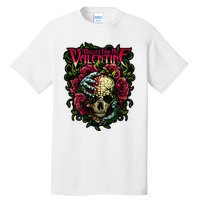 Funny Bullet My Valentine Skull Roses and Red Blood Horror Tall T-Shirt