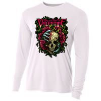 Funny Bullet My Valentine Skull Roses and Red Blood Horror Cooling Performance Long Sleeve Crew