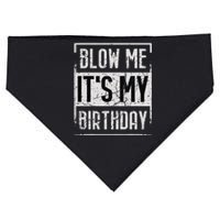 Funny Blow Me It's My Birthday Candle for Birthdays Vintage USA-Made Doggie Bandana